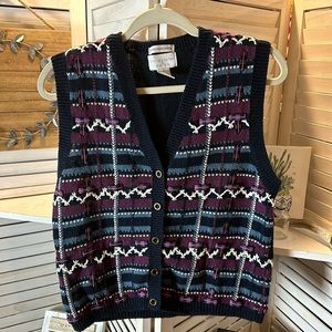 Christopher and Banks Hand Embroidered Vest